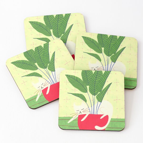 Item preview, Cats and potted plants VI: night, night designed and sold by Aidi Riera.