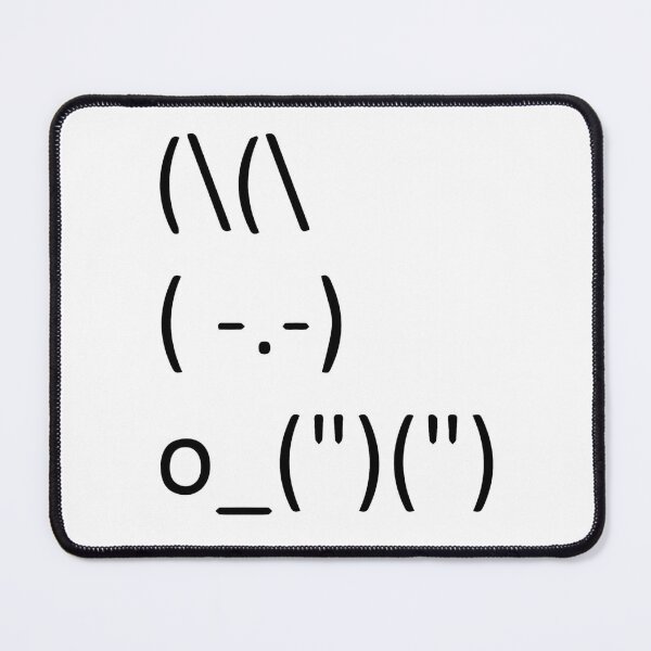 ASCII Bunny Adorable Cute Emoji Rabbit Text Art Poster for Sale