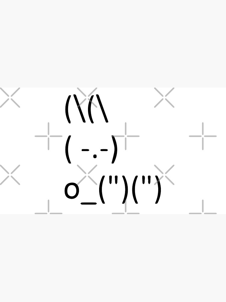 "ASCII Bunny Adorable Cute Emoji Rabbit Text Art" Cap for Sale by