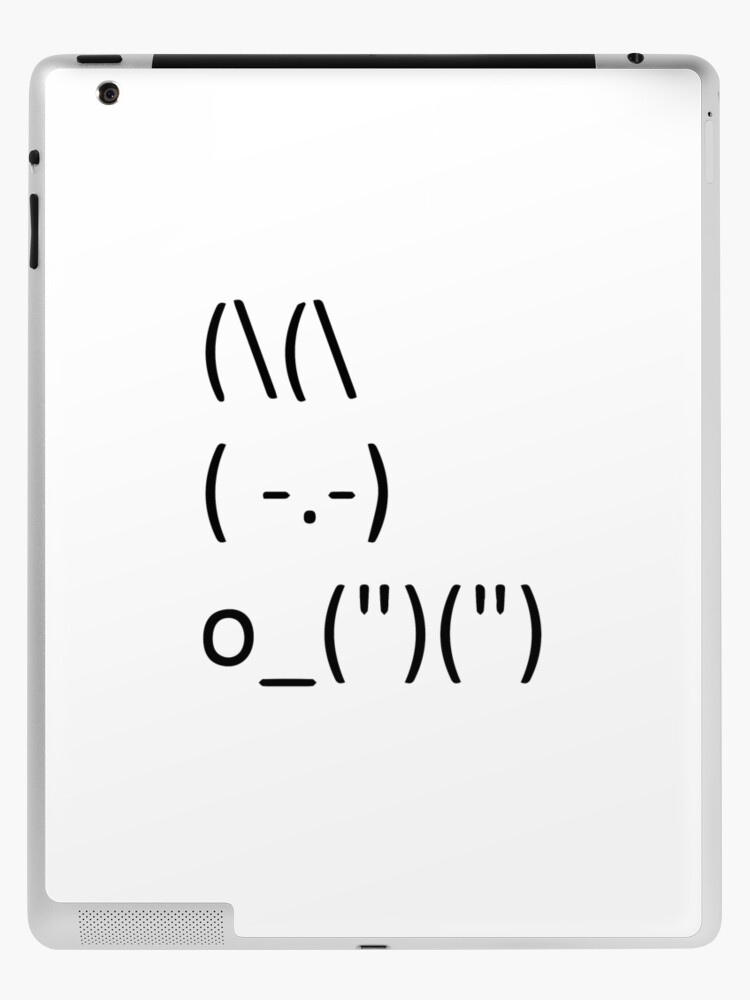 ASCII Bunny Adorable Cute Emoji Rabbit Text Art | iPad Case & Skin