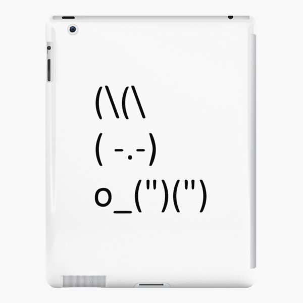 ASCII Bunny Adorable Cute Emoji Rabbit Text Art iPad Case & Skin for Sale  by reyners