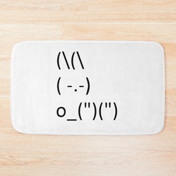 Item preview, ASCII Bunny Adorable Cute Emoji Rabbit Text Art designed and sold by reyners.