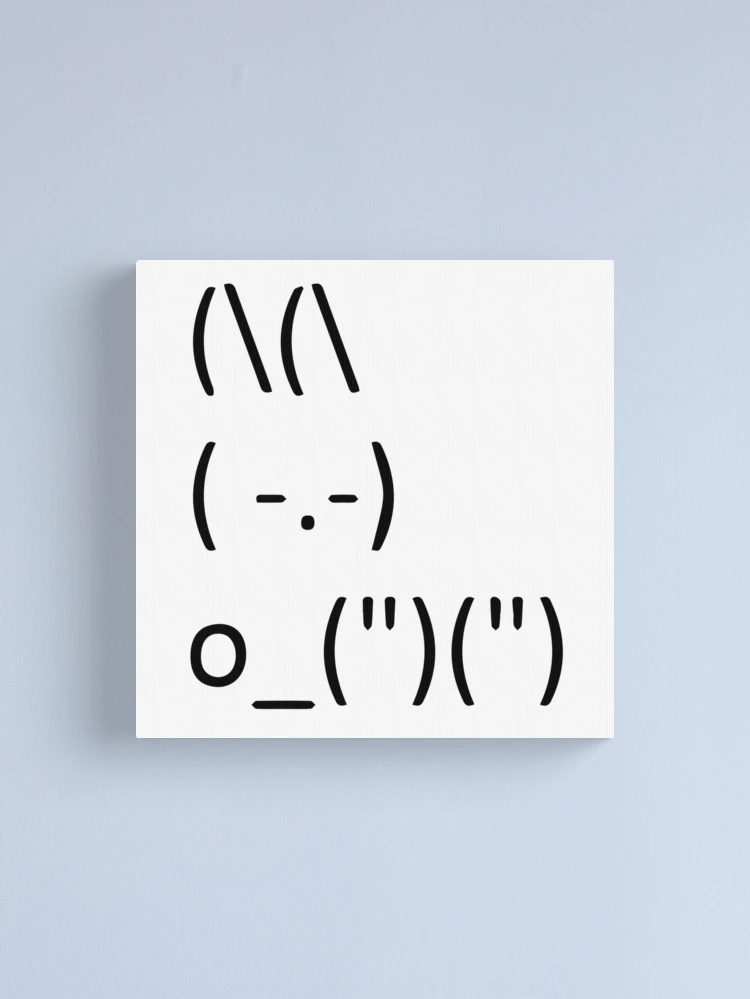 Enkel Ascii Art Bunny Lachende Zeichnung Schwarzweiß Stockfotos Und
