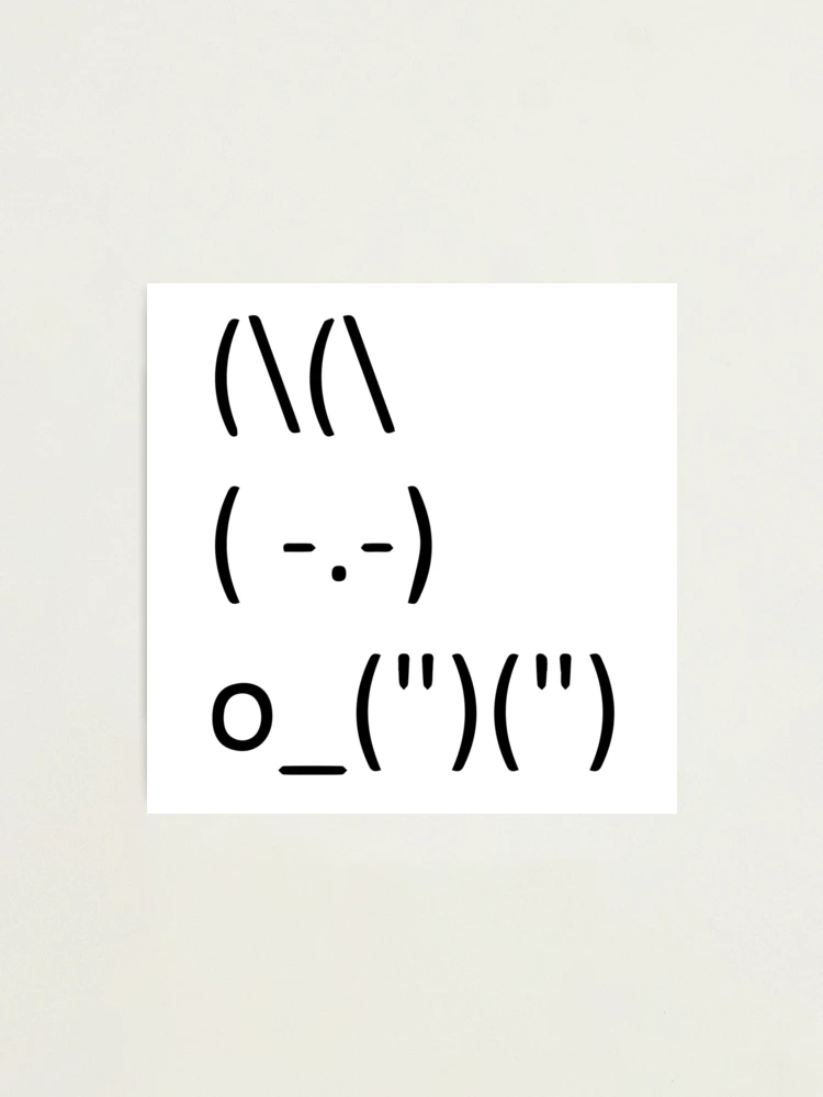 ASCII Text Art Bunny Rabbit Give Heart Magnet