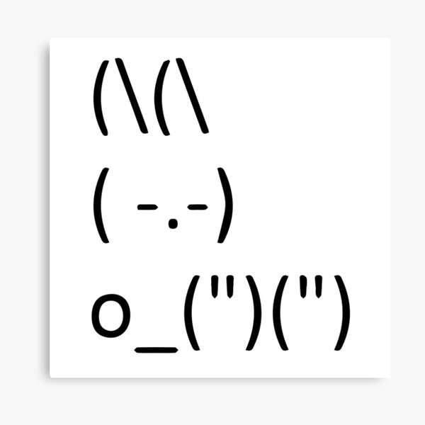 bunny u want this? / Customizable ASCII Text Art Sticker, Zazzle