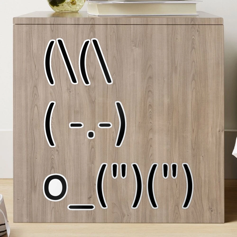 bunny u want this? / Customizable ASCII Text Art Sticker, Zazzle