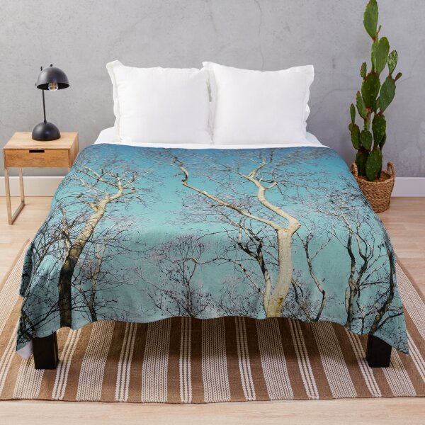 Item preview, Bare winter trees against the background of the blue cloudless sky designed and sold by helenkaiy.