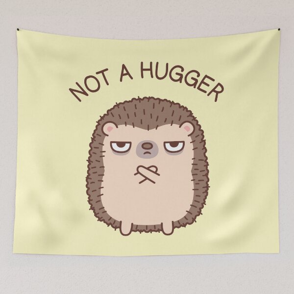 Item preview, Funny Hedgehog Not A Hugger Doodle designed and sold by rustydoodle.