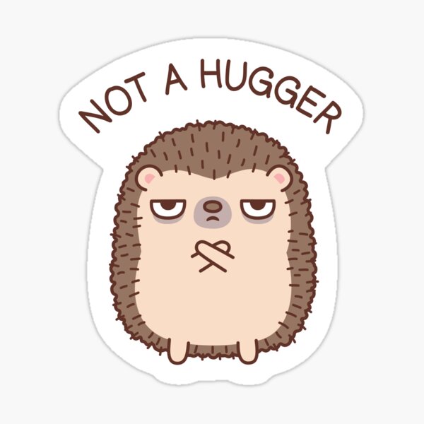Item preview, Funny Hedgehog Not A Hugger Doodle designed and sold by rustydoodle.