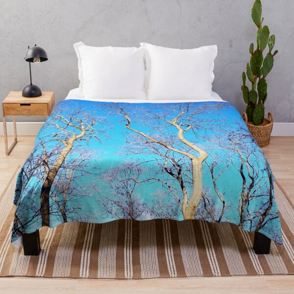 Item preview, Bare winter trees against the background of the blue cloudless sky designed and sold by helenkaiy.