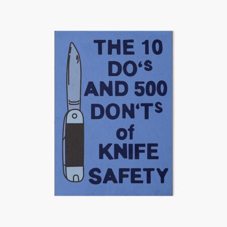 Artikel-Vorschau von Die 10 Dos und 500 Don'ts der Messersicherheit, designt und verkauft von The Unkown Store.