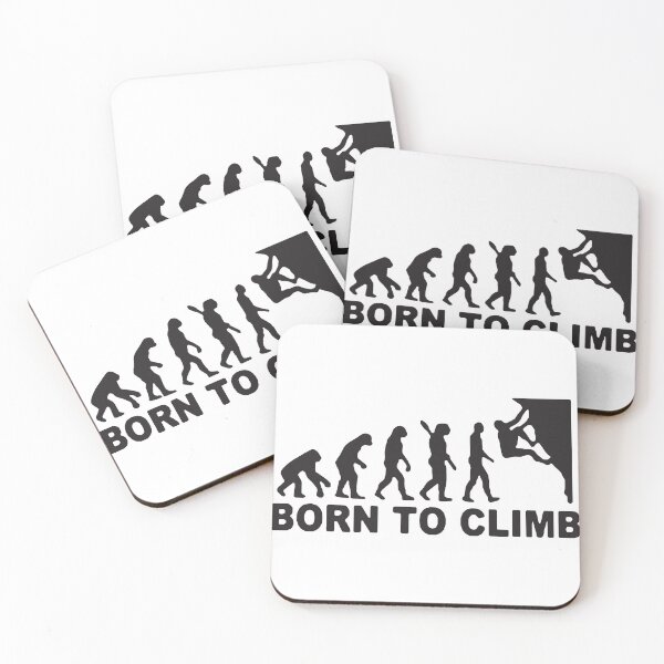 Artikelvorschau, Born to Climb, Mountain Hiking Rock Climbing Heartbeat Funny Art Design Happy Apparel Essential Inspiration Joy Mood Funny entworfen und verkauft von DesignByHeartUK.