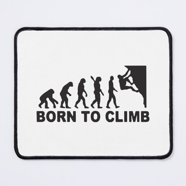 Item preview, Born to Climb, Mountain Hiking Rock Climbing Heartbeat Funny Art Design Happy Apparel Essential Inspiration Joy Mood Funny designed and sold by DesignByHeartUK.