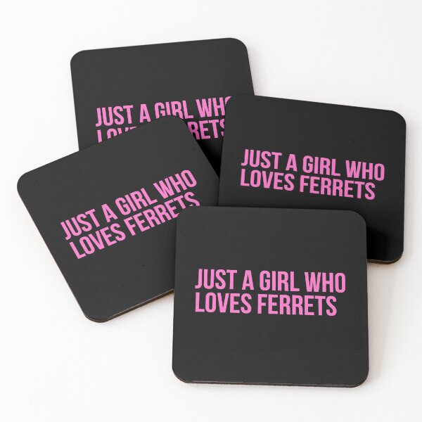 Item preview, Just A Girl Who Loves Ferrets designed and sold by PinkPerfect.