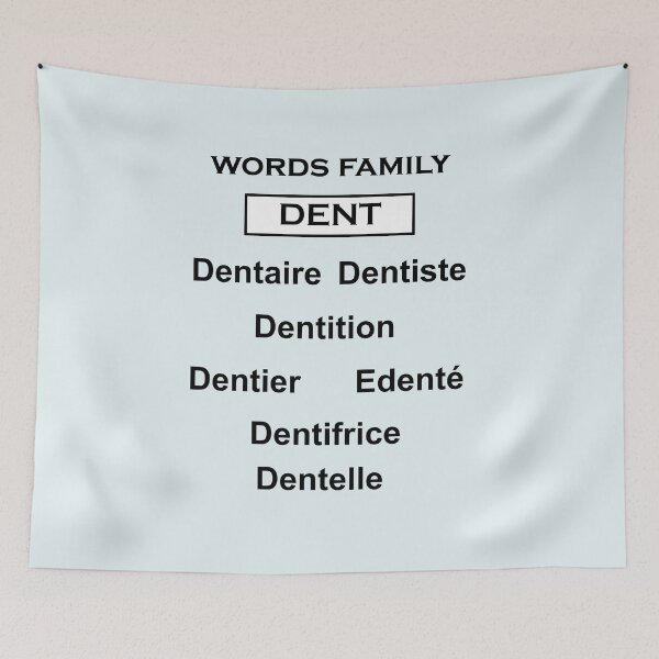 Aperçu de l'œuvre words family DENT créée et vendue par TAKUSDesign.