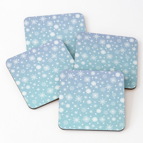 Item preview, White Snowflakes Blue Design designed and sold by NdesignTrend.