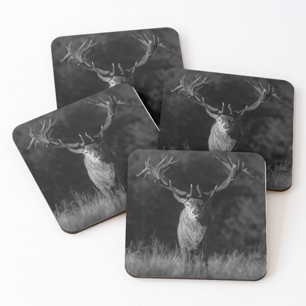 Item preview, Moody Red Deer Stag monochrome designed and sold by JackBranscombe.