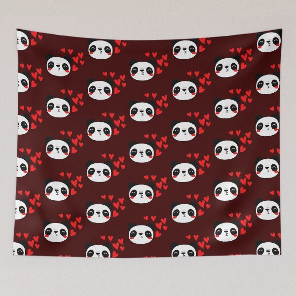 Item preview, Cute animal friendly panda, hearts  designed and sold by NomadMessenger.