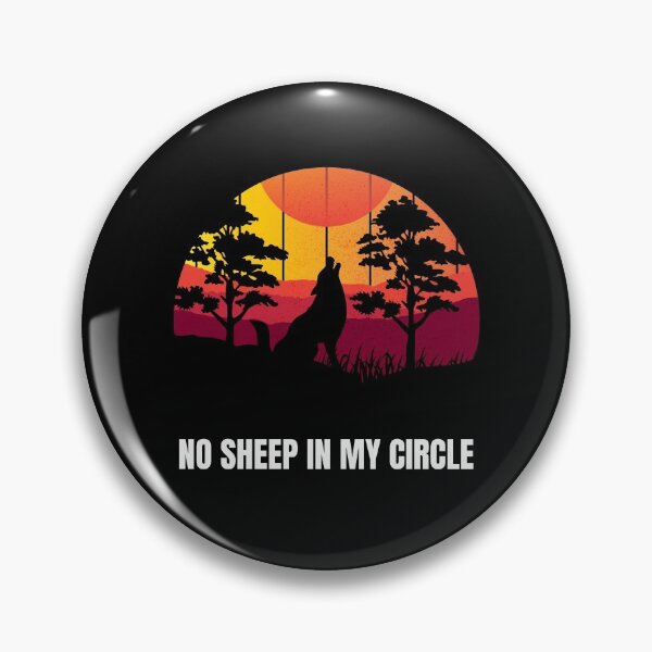 Item preview, No Sheep in my Circle - 2022 Funny Political Meme shirt - Vintage Sunset Wolf Design designed and sold by 5lav.