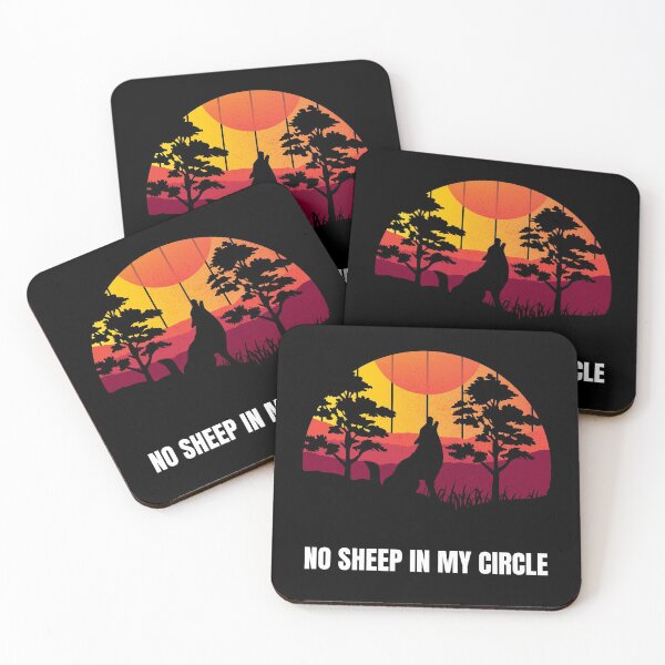 Item preview, No Sheep in my Circle - 2022 Funny Political Meme shirt - Vintage Sunset Wolf Design designed and sold by 5lav.
