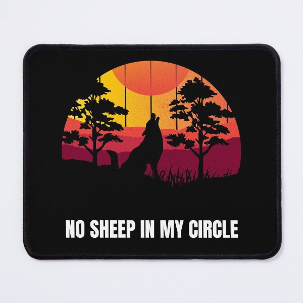 Item preview, No Sheep in my Circle - 2022 Funny Political Meme shirt - Vintage Sunset Wolf Design designed and sold by 5lav.