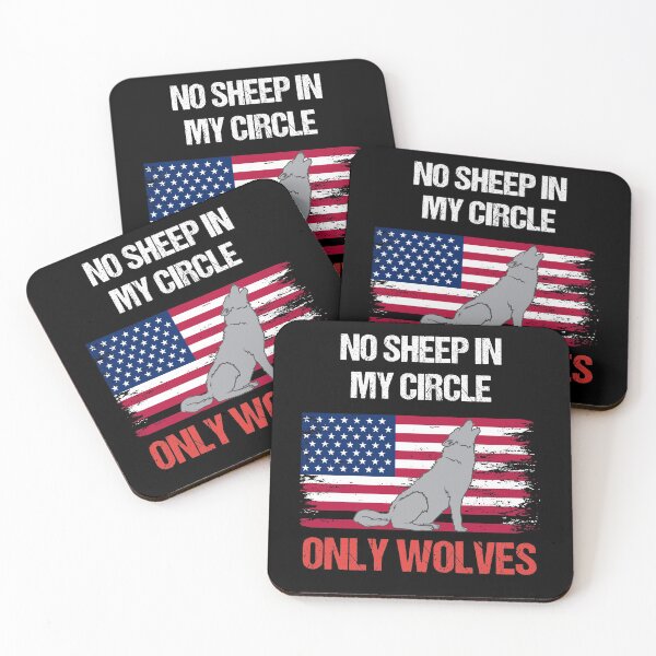 Item preview, No Sheep in my Circle Only Wolves - 2022 Funny Political shirt - American Flag Wolf Design designed and sold by 5lav.