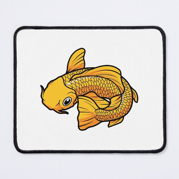 Item preview, Golden Yellow Koi Fish Illustration designed and sold by NEOFO.