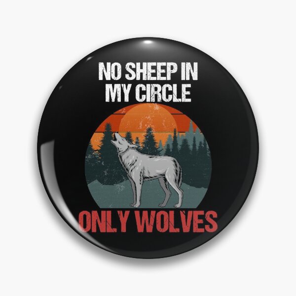 Item preview, No Sheep in my Circle Only Wolves - 2022 Funny Political shirt - Vintage Sunset Wolf Design designed and sold by 5lav.
