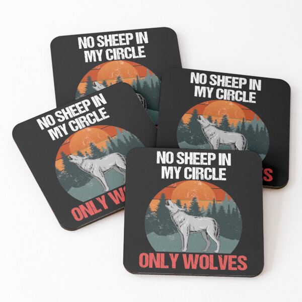 Item preview, No Sheep in my Circle Only Wolves - 2022 Funny Political shirt - Vintage Sunset Wolf Design designed and sold by 5lav.