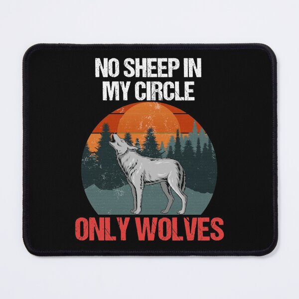 Item preview, No Sheep in my Circle Only Wolves - 2022 Funny Political shirt - Vintage Sunset Wolf Design designed and sold by 5lav.