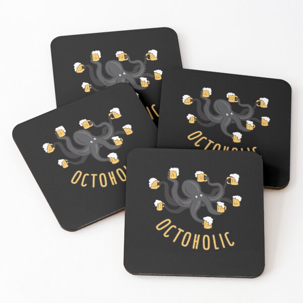 Item preview, OCTOHOLIC - Funny Drinking Gift for Beer/ Wine Lover - Cute idea for waiters designed and sold by Recti.