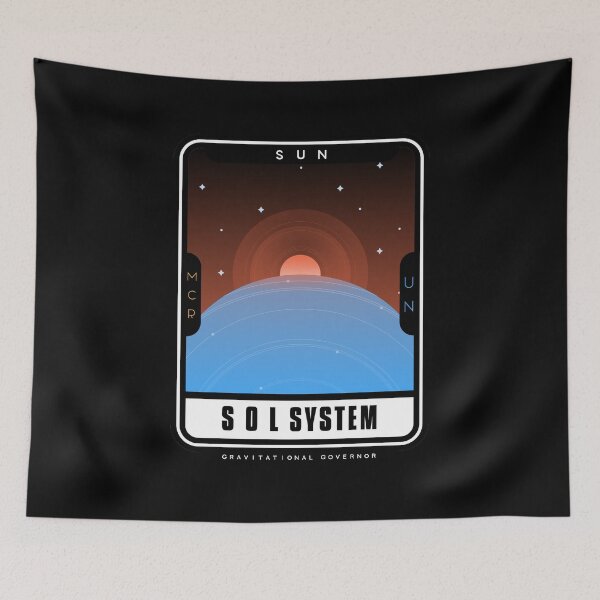 Item preview, Solar System Minimalist Blue Patch designed and sold by GraphifyArt.