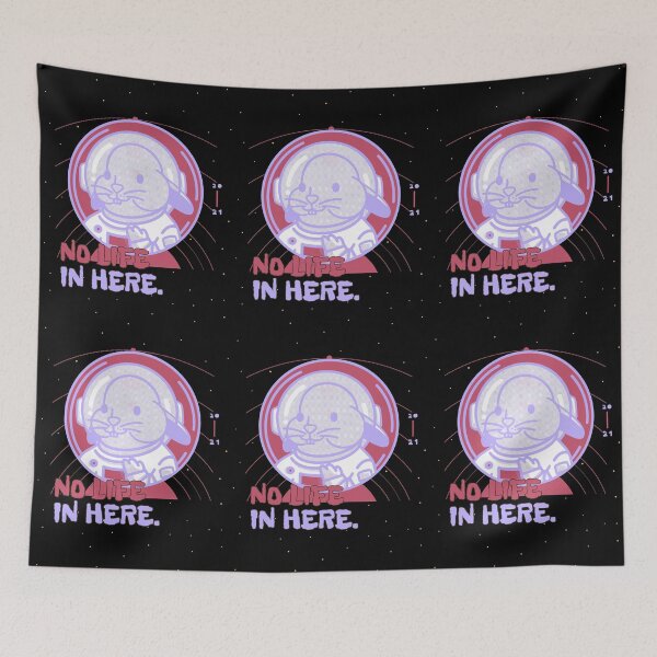 Item preview, No Life In Here- Vintage Astronaut Rabbit In Space Design designed and sold by Red-ElYoubi.
