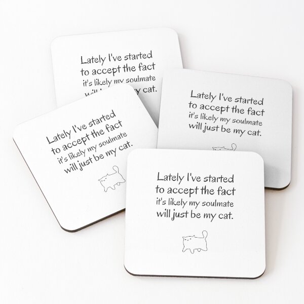 Item preview, Soulmate cat, Cute cat poetry  designed and sold by avit1.