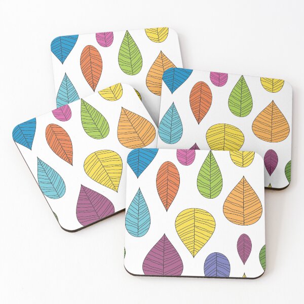 Item preview, colored leaves green yellow red and purple designed and sold by Assan Den.