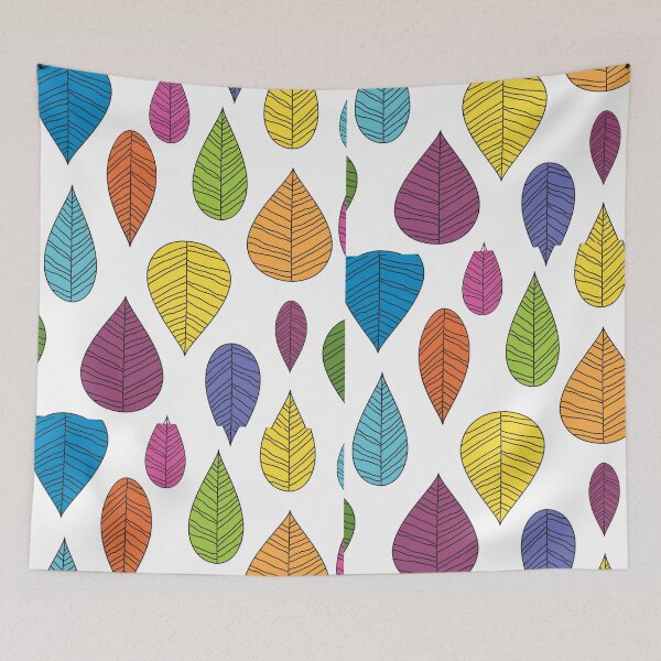 Item preview, colored leaves green yellow red and purple designed and sold by Assan Den.