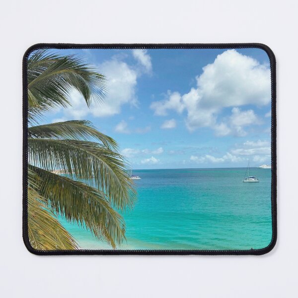 Item preview, Palm Leafs At The Beach With Beautiful Ocean designed and sold by Barolina.