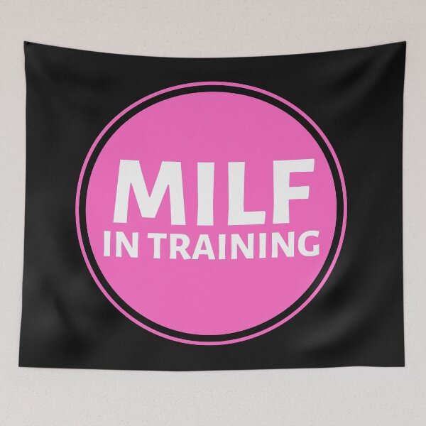 Item preview, MILF In Training Pink Circle - Hot Mom Badge - Mothers Day gift for Future Moms designed and sold by CaitU.