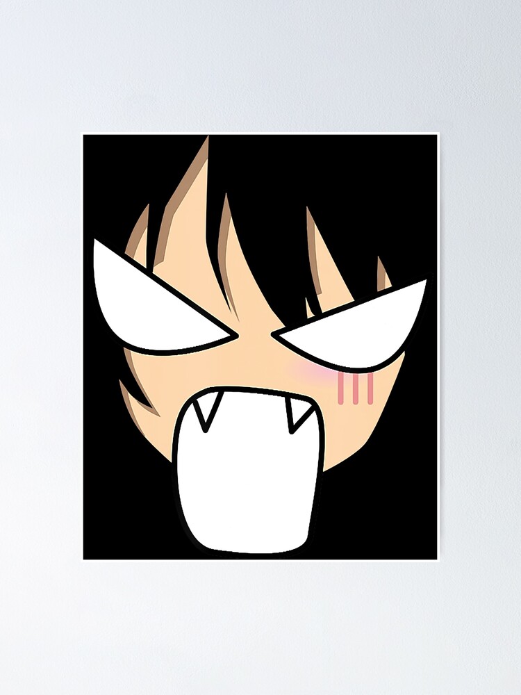 Free Angry Anime Face Chibi - Monogatari Series - Free Transparent PNG  Clipart Images Download