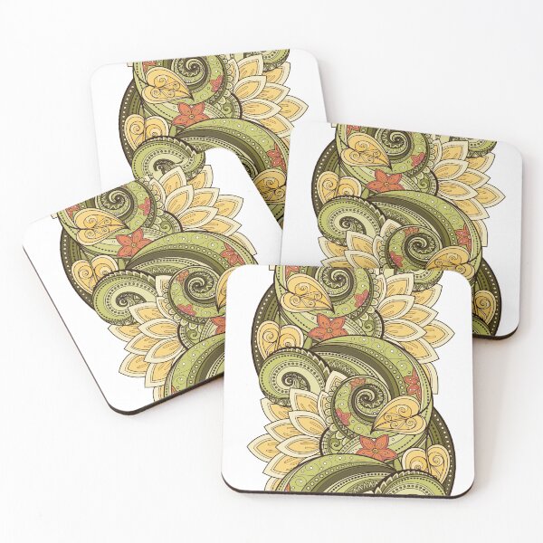 Item preview, Paisley Print with Vintage Floral Motifs, Striped Composition designed and sold by lissantee.