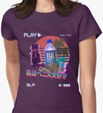 Vaporwave Fiji Bottle Fitted T-Shirt