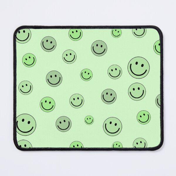 Item preview, Happy Smiley Emoji Faces Pattern Set Green Color designed and sold by Barolina.