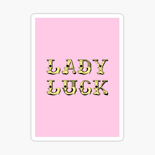 Item preview, Lady Luck - Typography - Artwork designed and sold by GirlGangPrints.