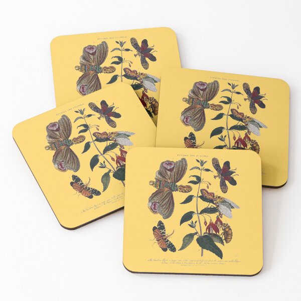 Item preview, Vintage Botanical Flowers and Insects Illustration designed and sold by Naturalist Prints.
