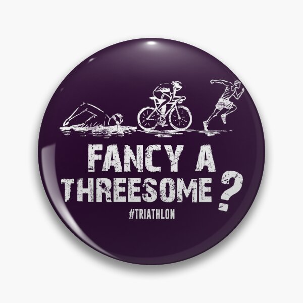 Item preview, Funny Triathlon - Triathlete Fancy A Threesome? Distressed Style designed and sold by niftee.