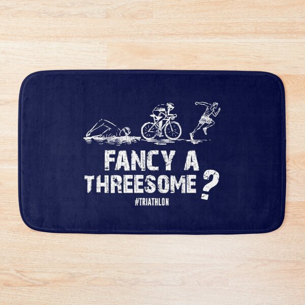 Item preview, Funny Triathlon - Triathlete Fancy A Threesome? Distressed Style designed and sold by niftee.