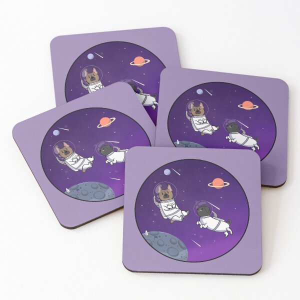 Item preview, Space dogs  designed and sold by Purplepugprints.