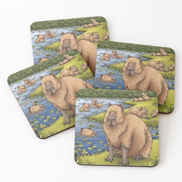 Item preview, Capybaras designed and sold by lyndseygreen.
