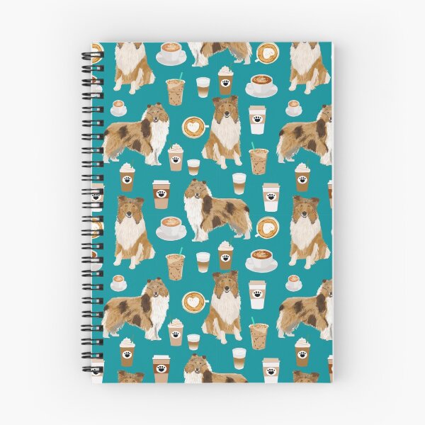 Item preview, rough collie coffee fabric coffee patern dog gift rough collie dogs designed and sold by PetFriendly.