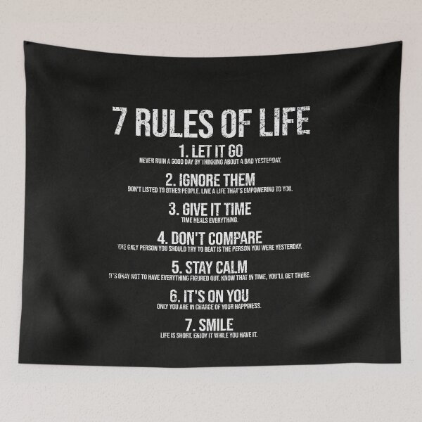 Item preview, 7 Rules of Life Motivational designed and sold by bdmart33.